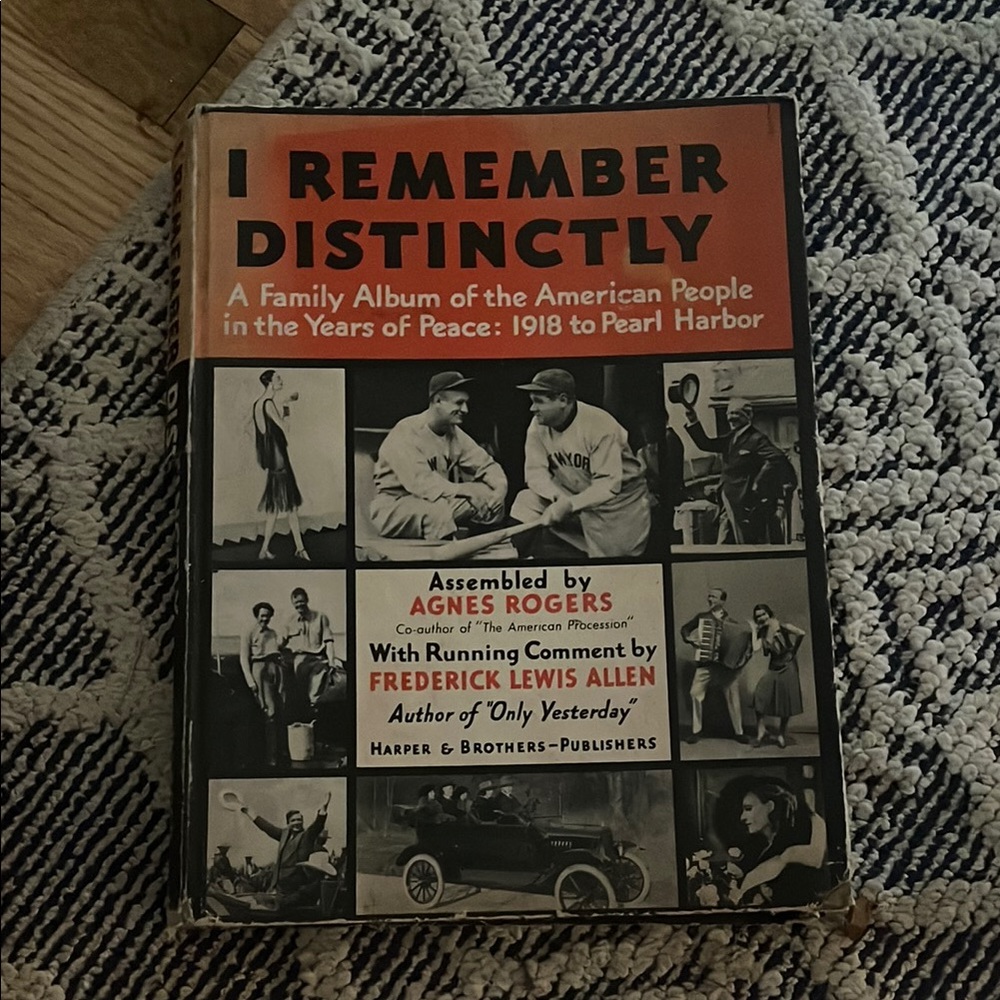 I Remember Distinctly Book by